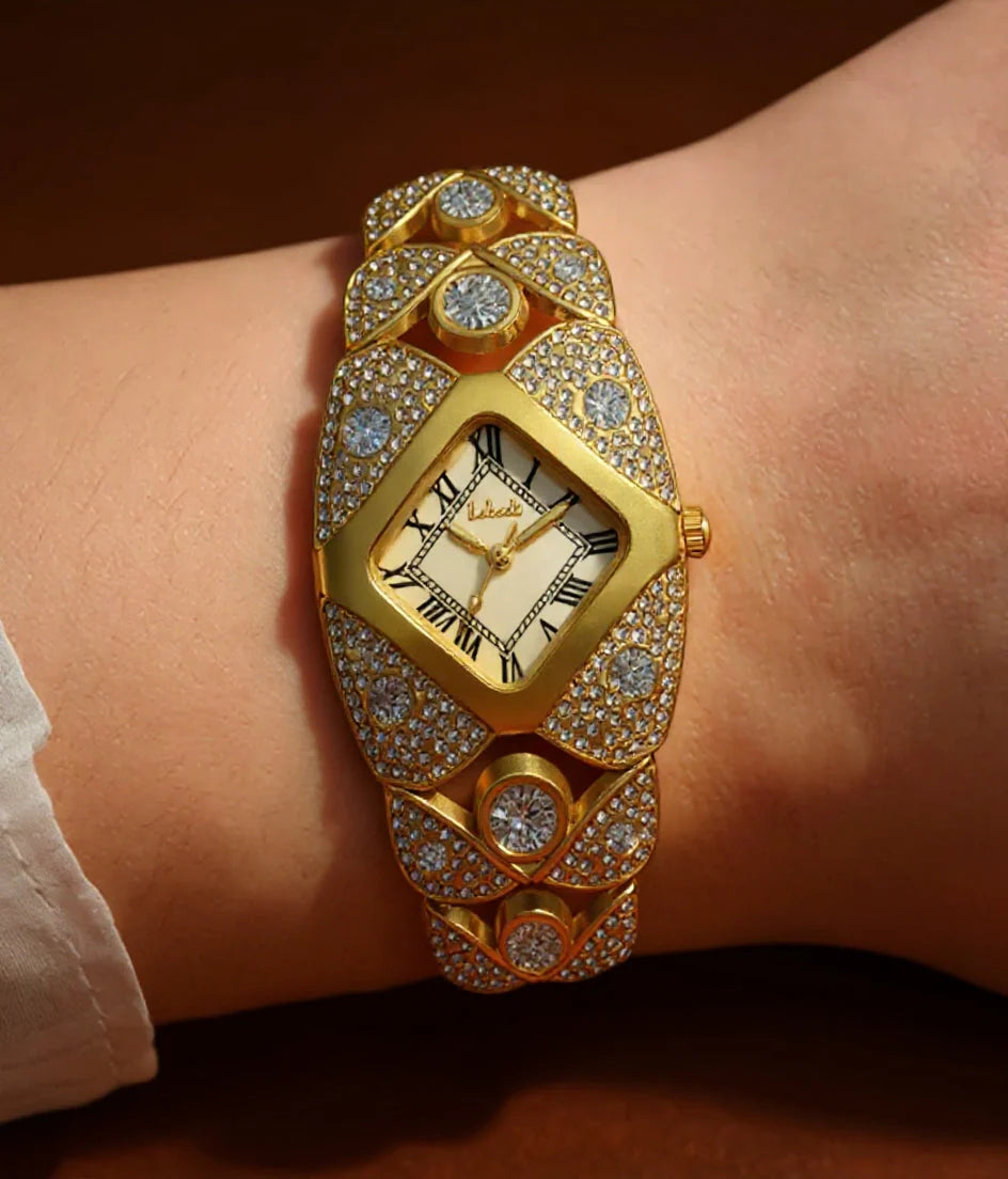 Elegante reloj de pulsera para mujer «Golden Shine»:
