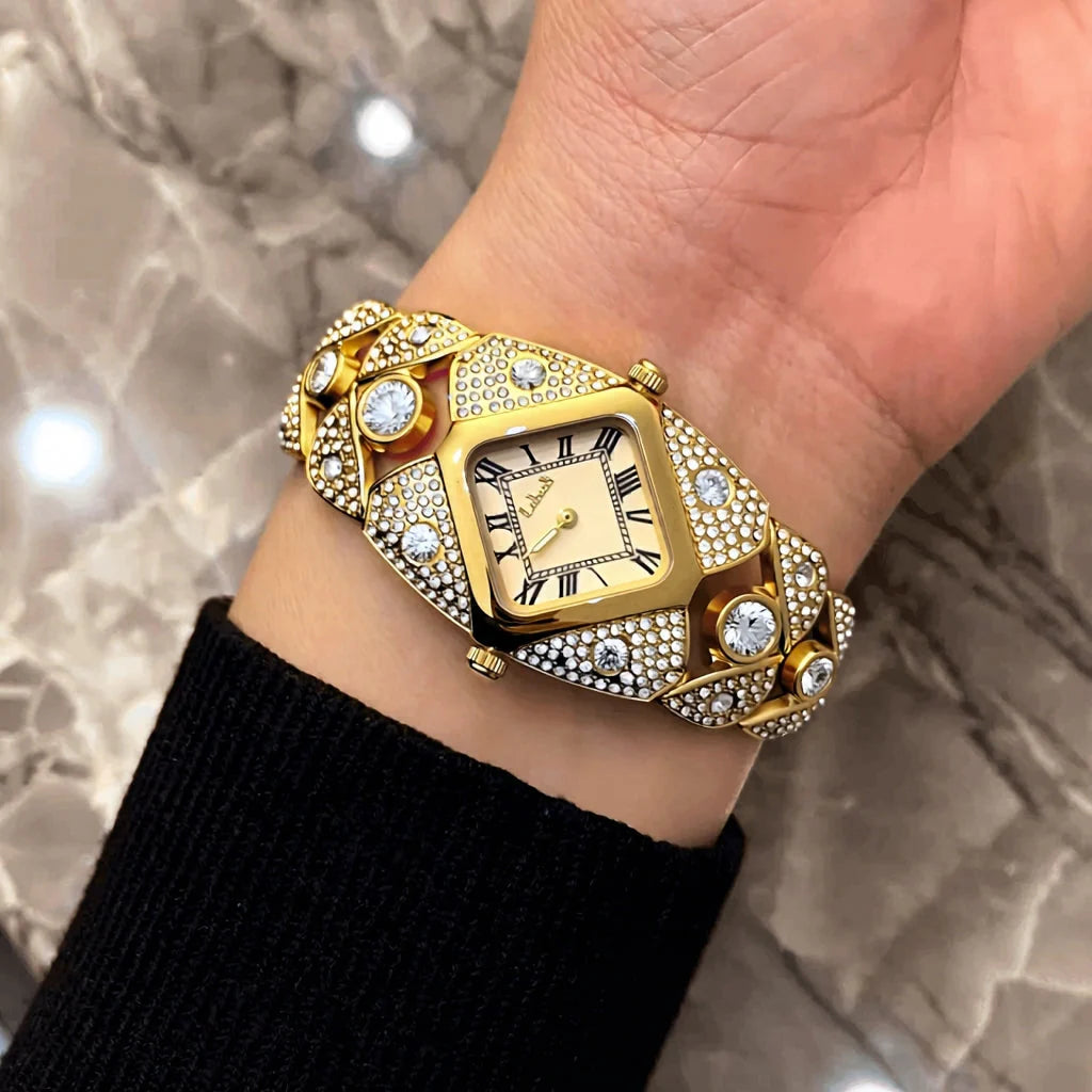 Elegante reloj de pulsera para mujer «Golden Shine»: