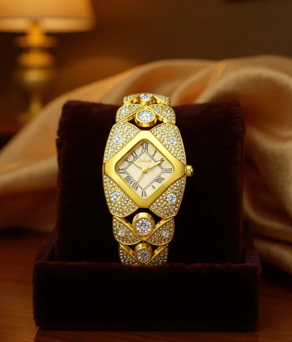 Elegante reloj de pulsera para mujer «Golden Shine»: