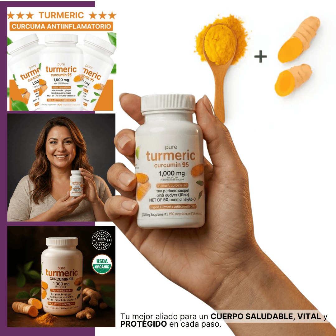 Suplemento dietético antiinflamatorio Pure Turmeric