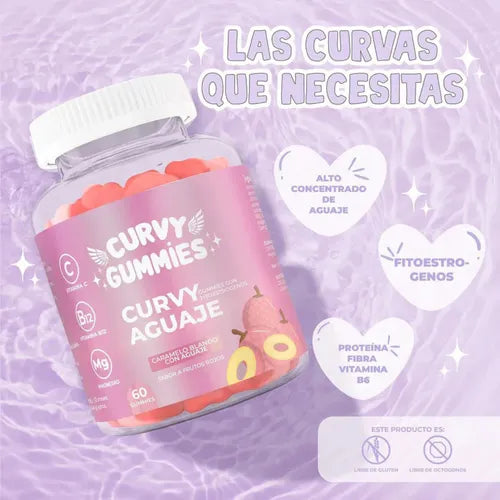 Curvy Gummies® | de Aguaje potenciadas para glúteos y senos